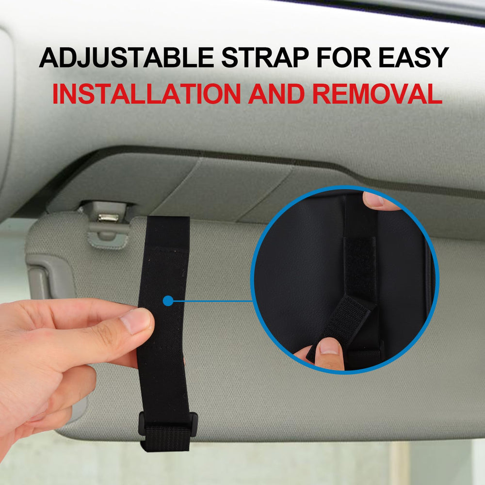 BGMTIMAI car visor organizer PU leather texture complements cabin decor