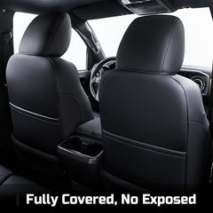 bgucar camo black stitching detail adds sportiness to the Tacoma interior