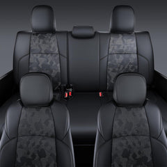 BGUCAR camouflage black stitching texture adds rugged style and easy maintenance.