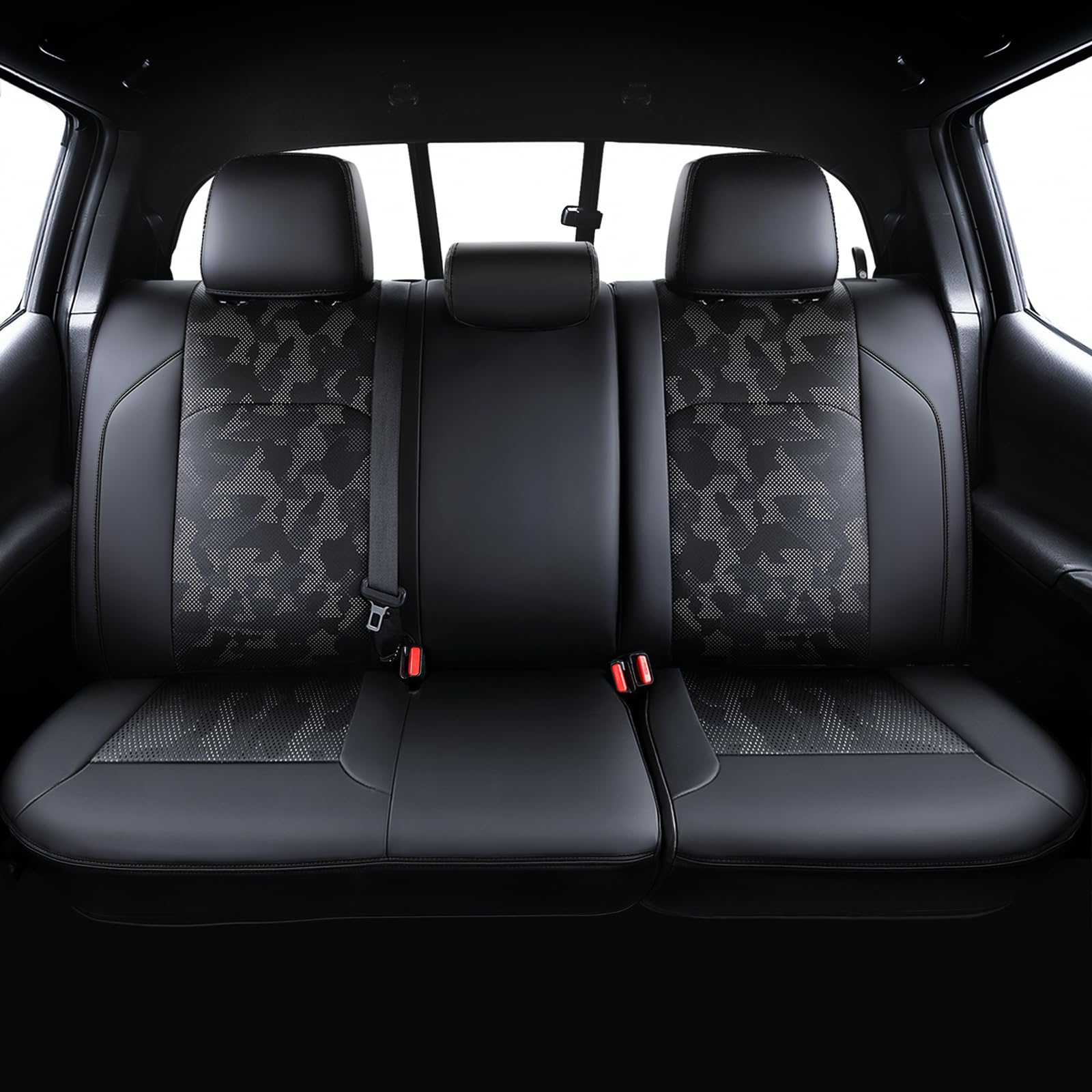 bgucar leather seat covers for Tacoma Gen3 rear seats provide durable protection