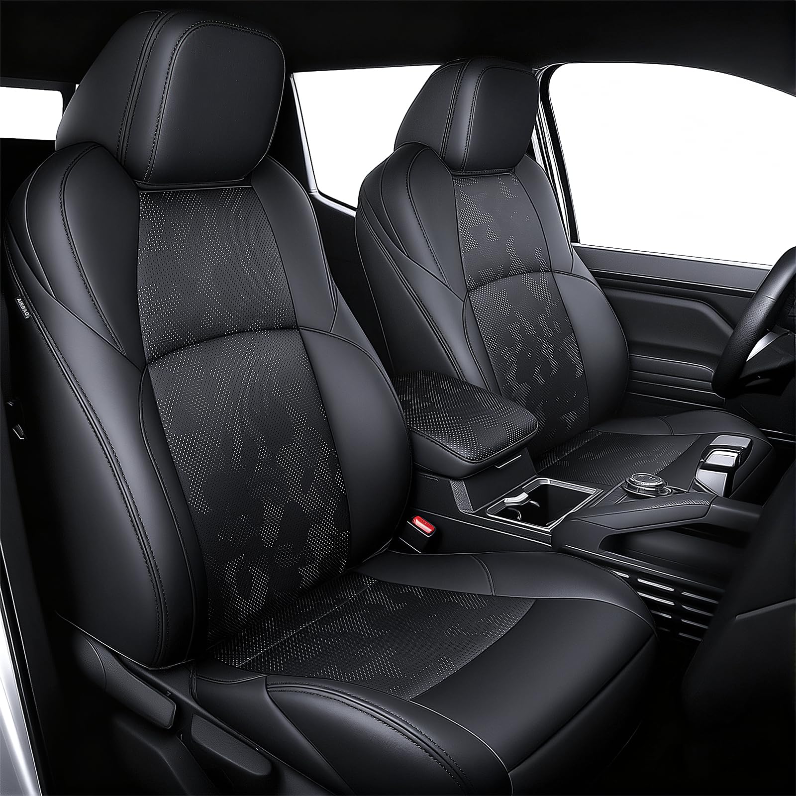 BGUCAR leather seat covers for Tacoma Gen 4 double cab with a premium look and precise fit.