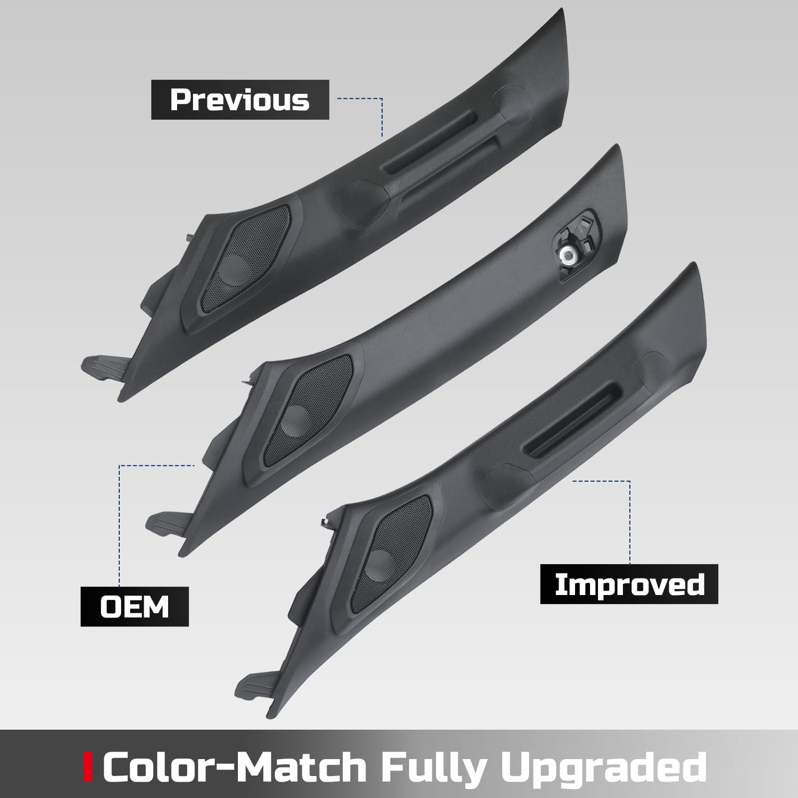 bgucar a-pillar grab handle with OEM-style texture for seamless interior integration