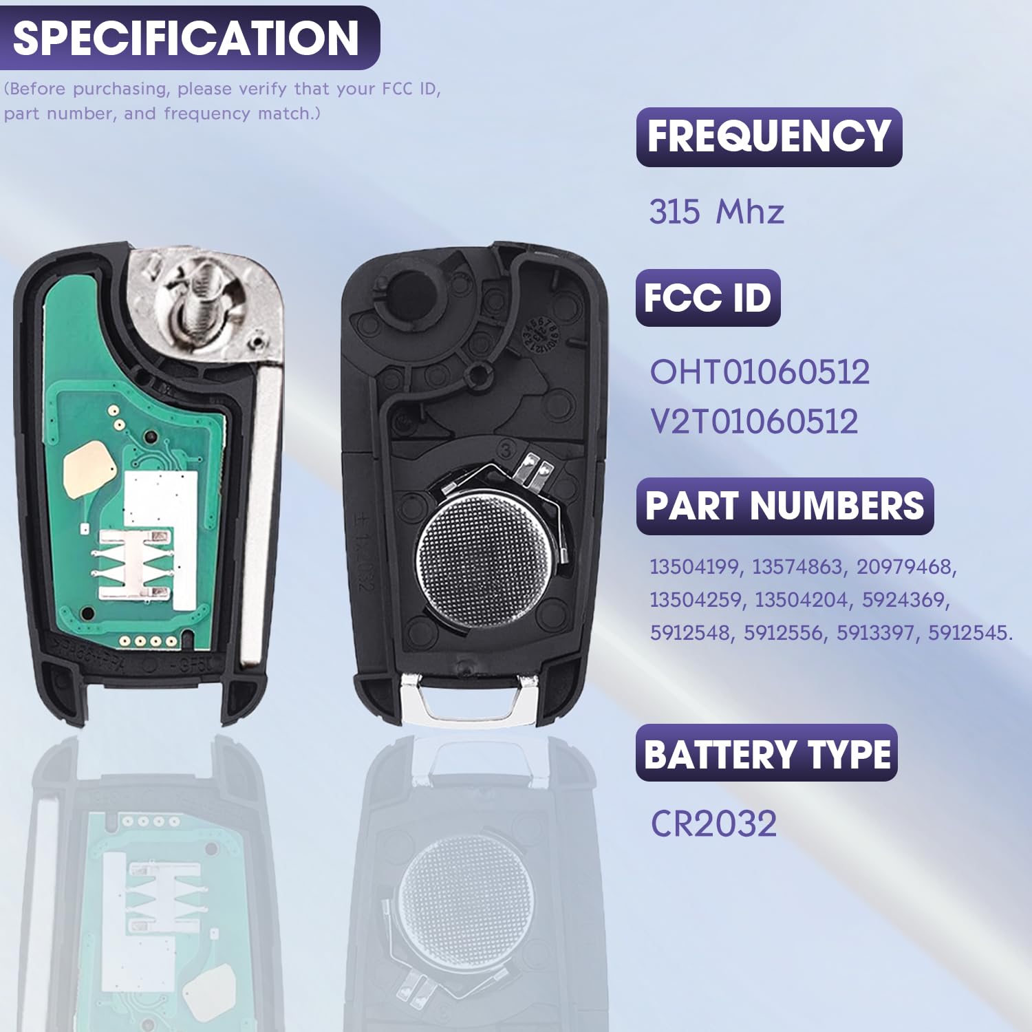 BHUMKEY remote with pre-installed chip and battery for quick setup
