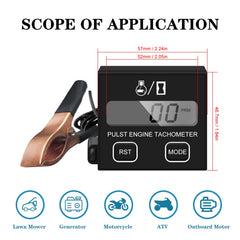 BIBARAJM tachometer clip attaches to spark plug wires for easy setup