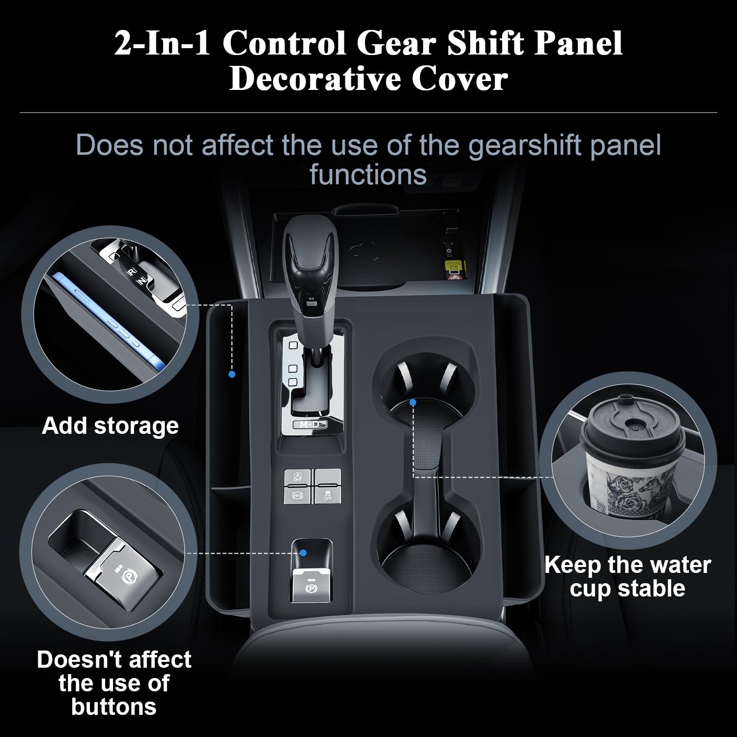 BIBIBO central control silicone gear shift panel for clean interior