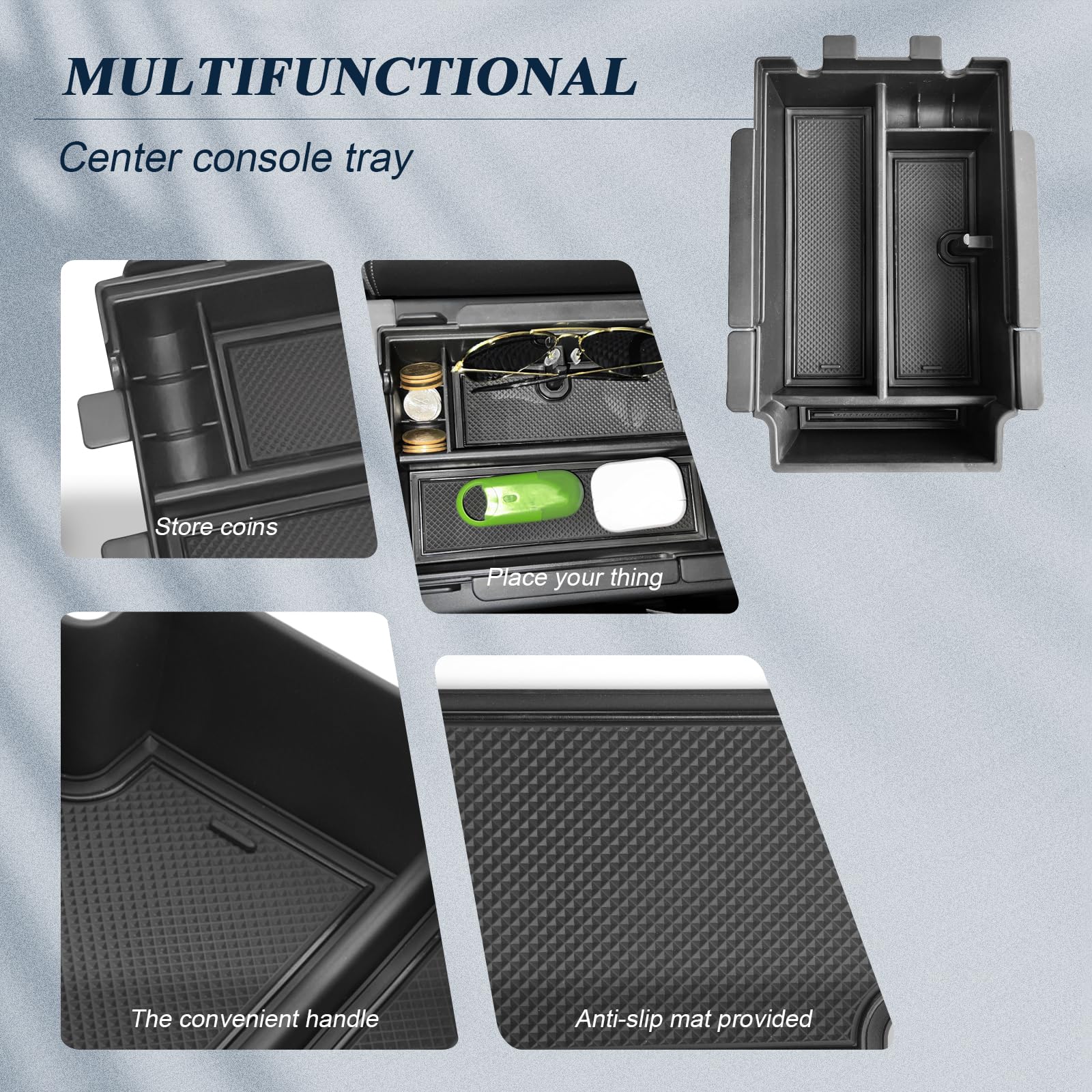 BIBIBO Crosstrek center-console organizer durability emphasizes wear-resistance.