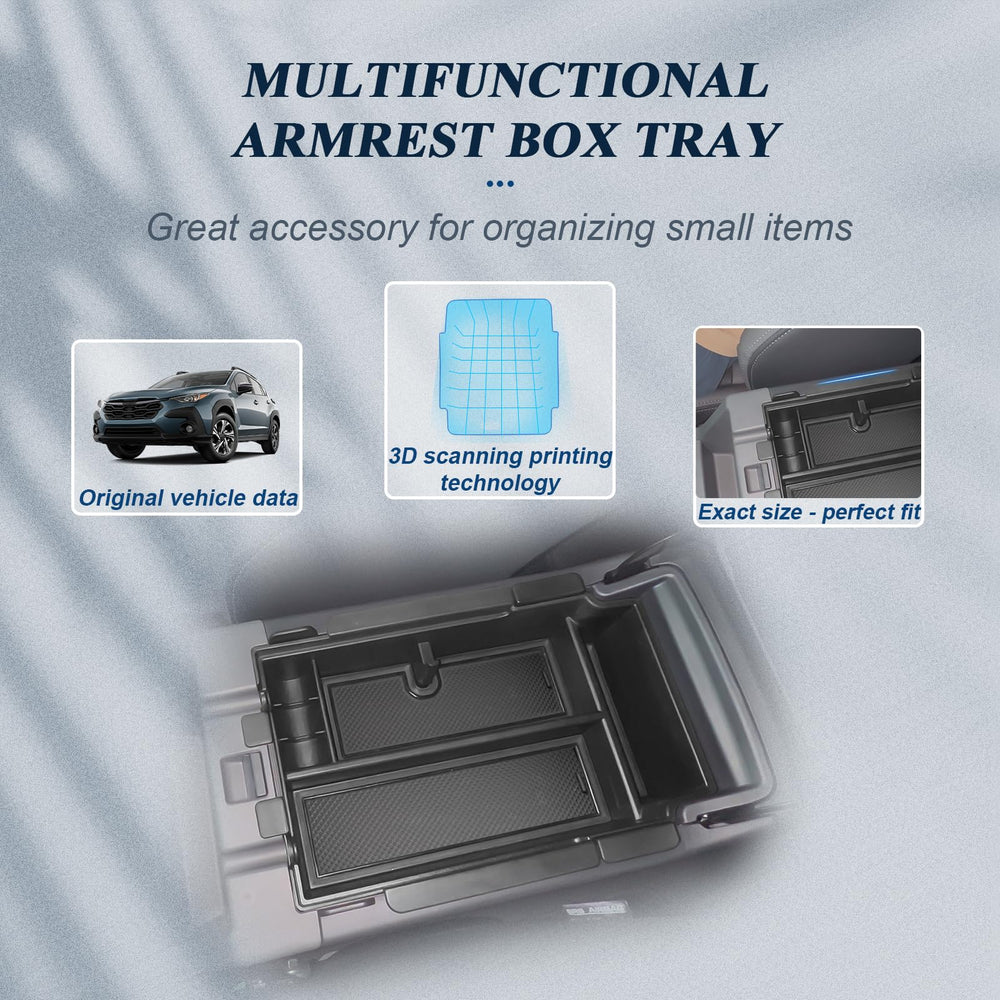 BIBIBO Crosstrek center-console organizer fit detail ensures seamless interior integration.