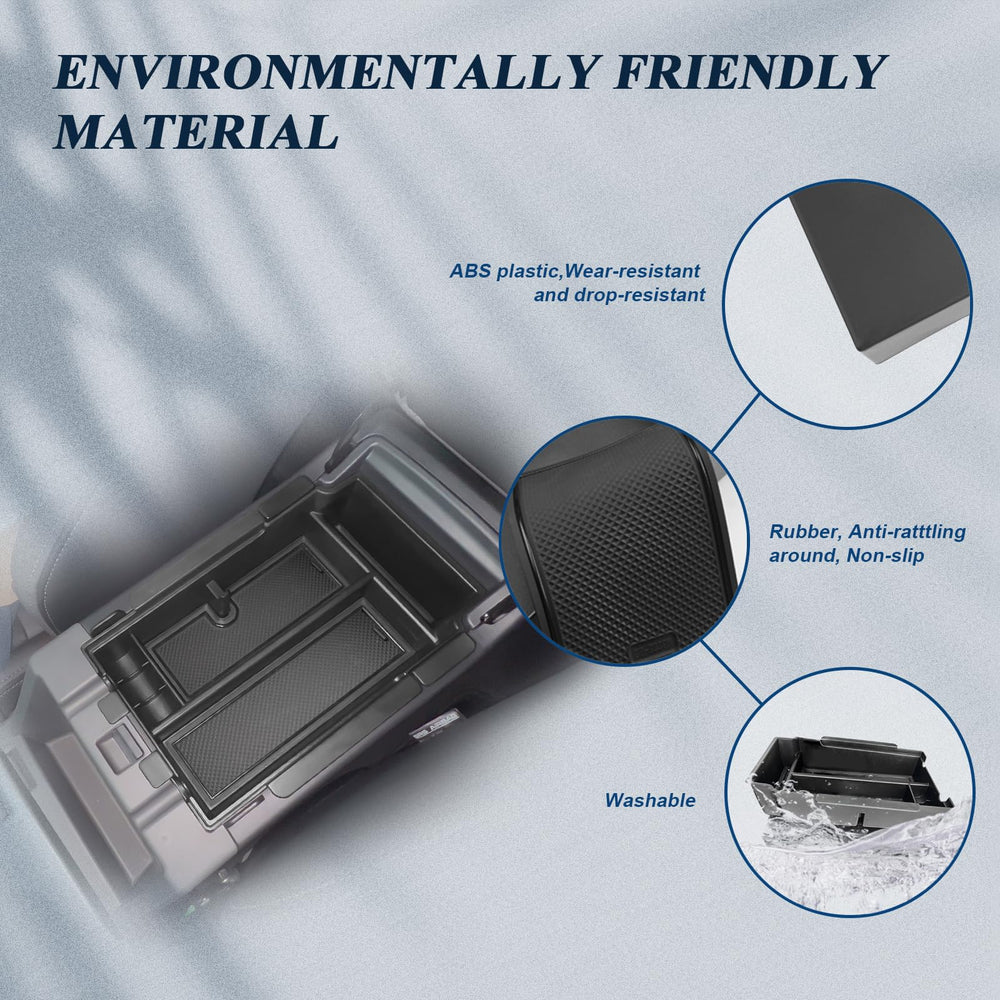 BIBIBO Crosstrek center-console organizer silicone mat reduces noise.