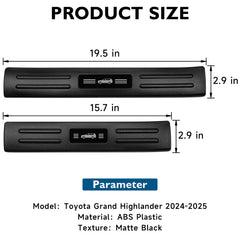 Close-up of BIBLOZ ABS door sill protector showing durable surface