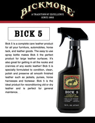 Buffed leather after Bick 5 treatment reveals natural shine.