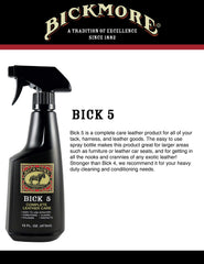 Bick 5 leather conditioner applied with cloth for deep nourishment
