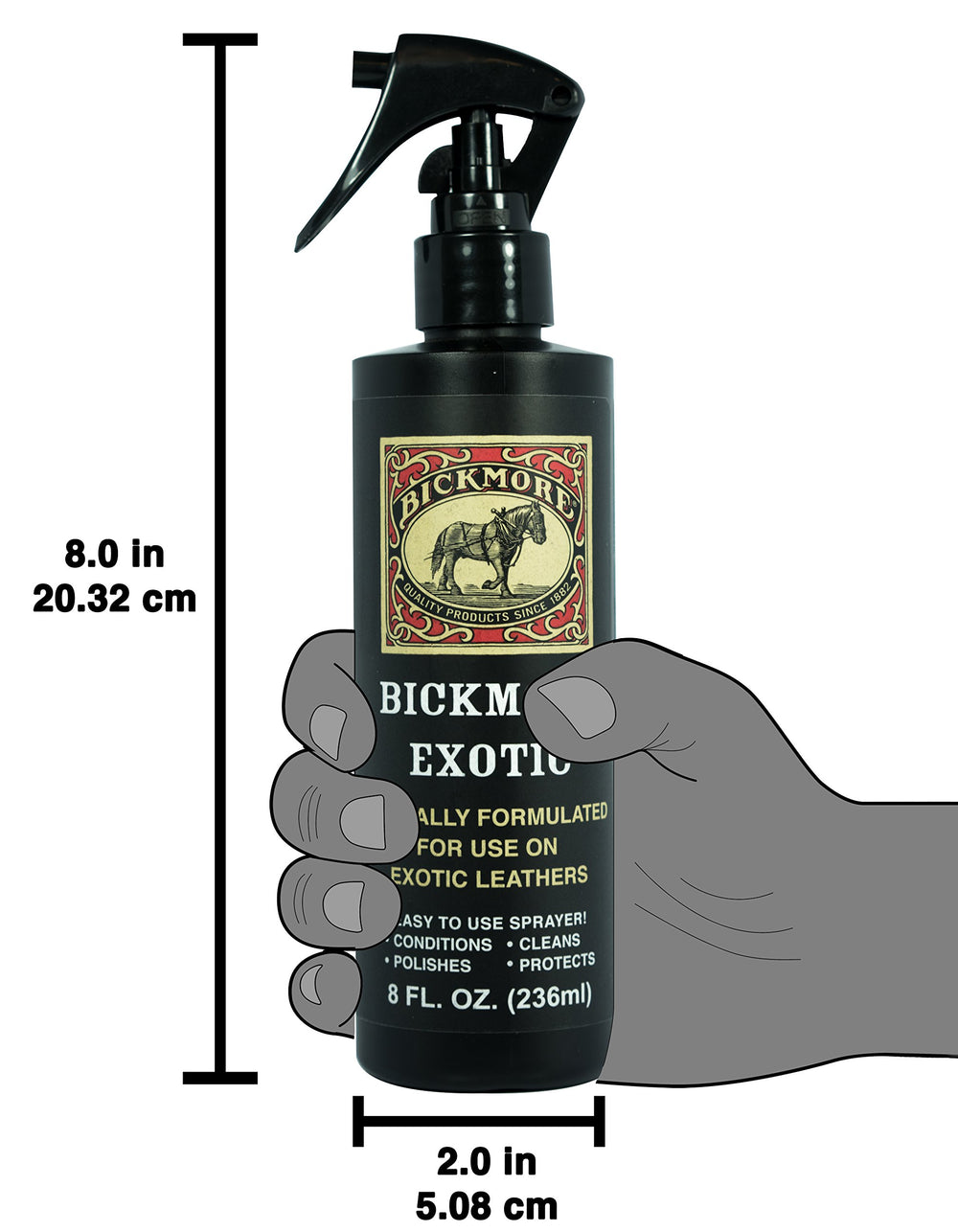 Boots and belts preserved with Bickmore Exotic spray.