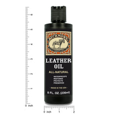 Bickmore Leather Oil application with cloth for smooth, even conditioning.