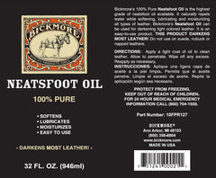 Bickmore Neatsfoot Oil being applied to leather to restore flexibility