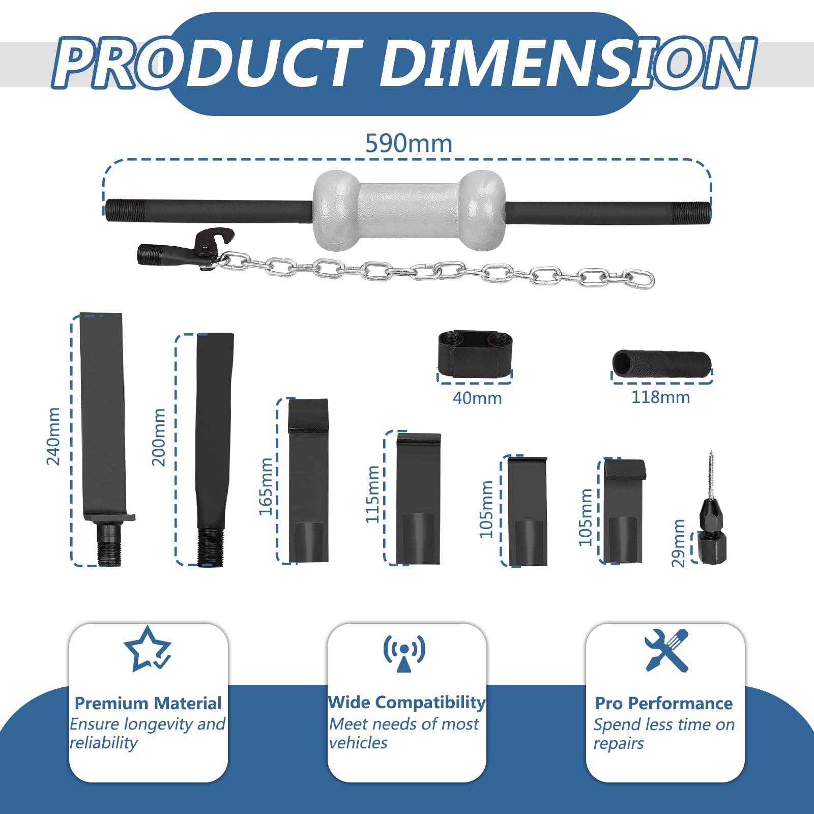 Bicos carrying case keeps the kit organized for on-site dent repairs