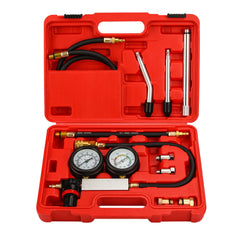 Bicos cylinder leak-down tester kit with dual gauges for quick pressure readings.