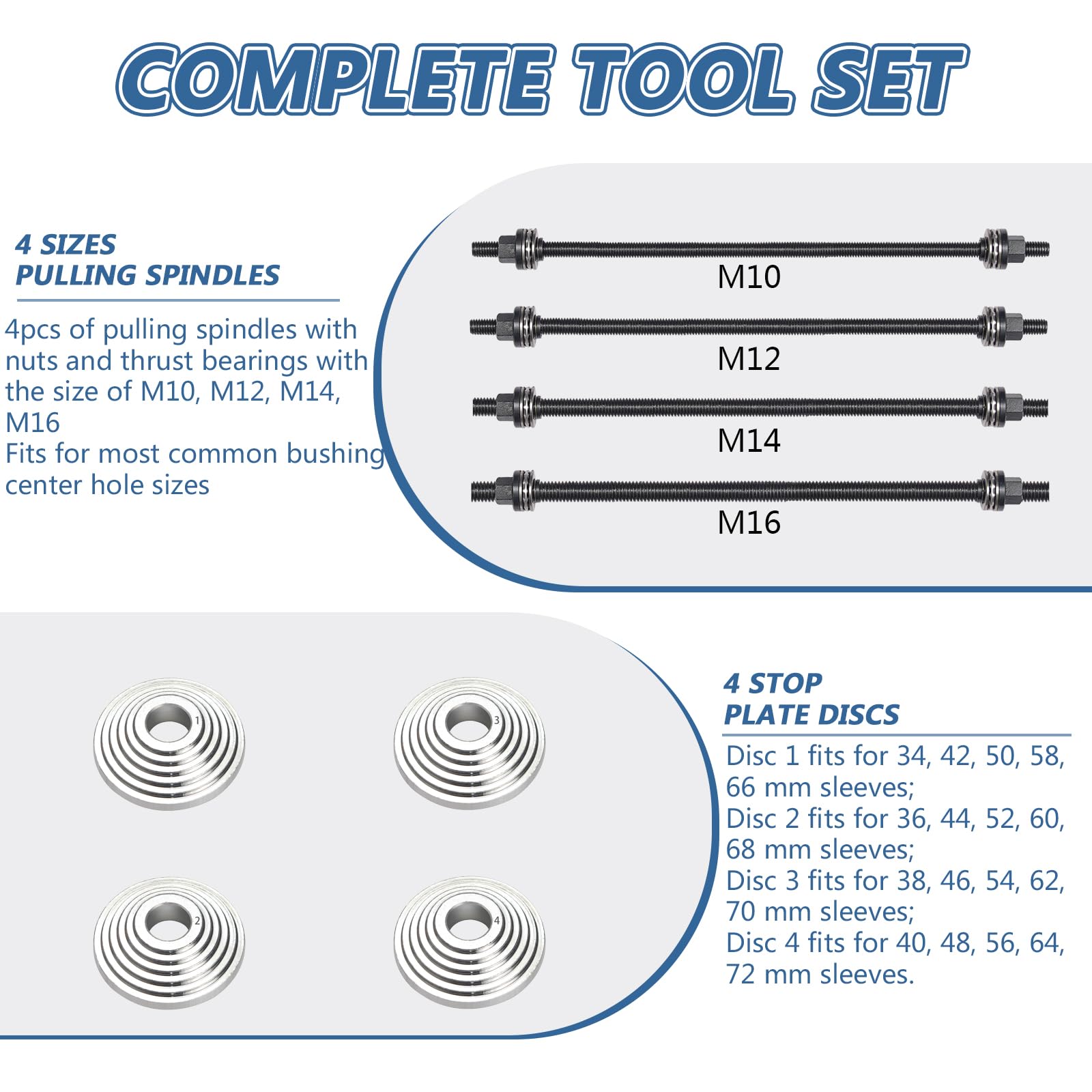 Bicos removal tool set designed for automotive and LCV components
