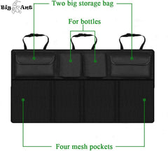 Big Ant organizer with adjustable buckles ensures a stable, tidy car interior.