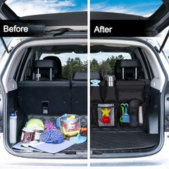 Big Ant car trunk storage with eight pockets for kids' toys and essentials.