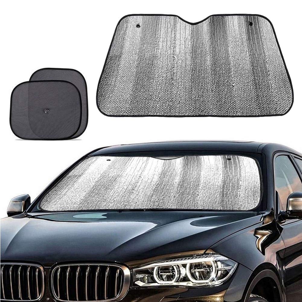 Big Ant windshield sun shade front window reduces interior heat on sunny days