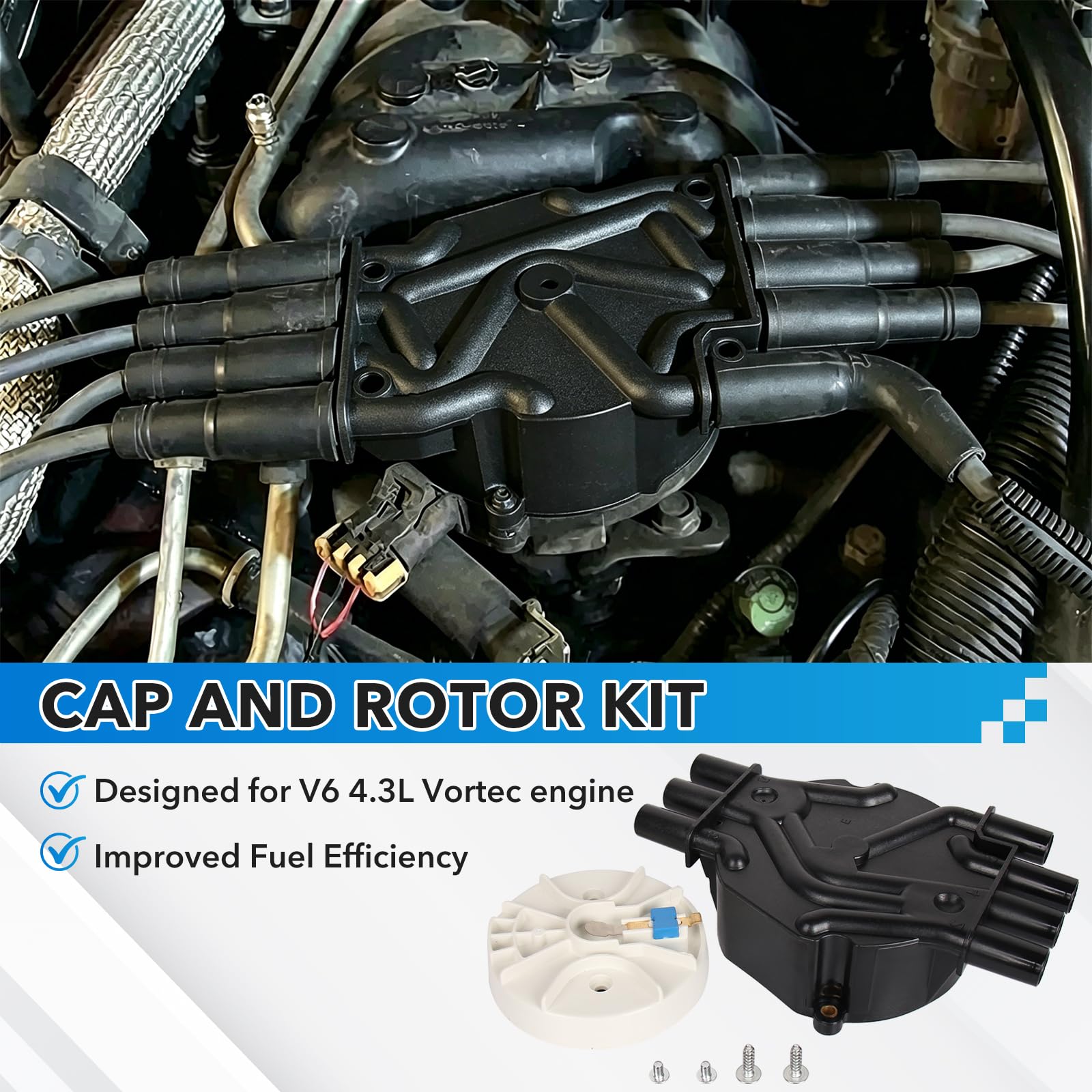 Cap interior arc-control design by Big-Autoparts supporting smooth ignition spark.