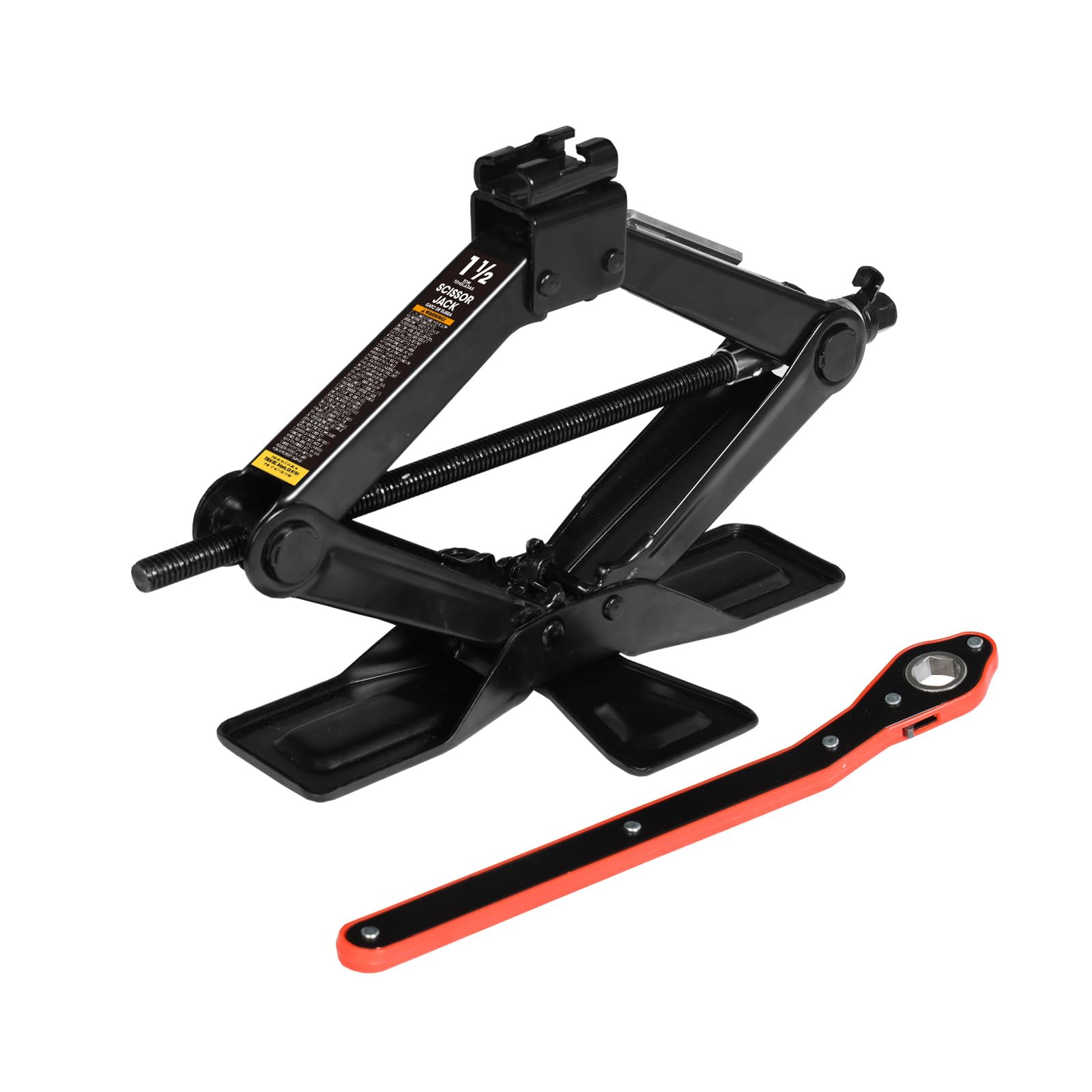 BIG RED AST10202SR cross-base jack delivers stable support for roadside tire changes.