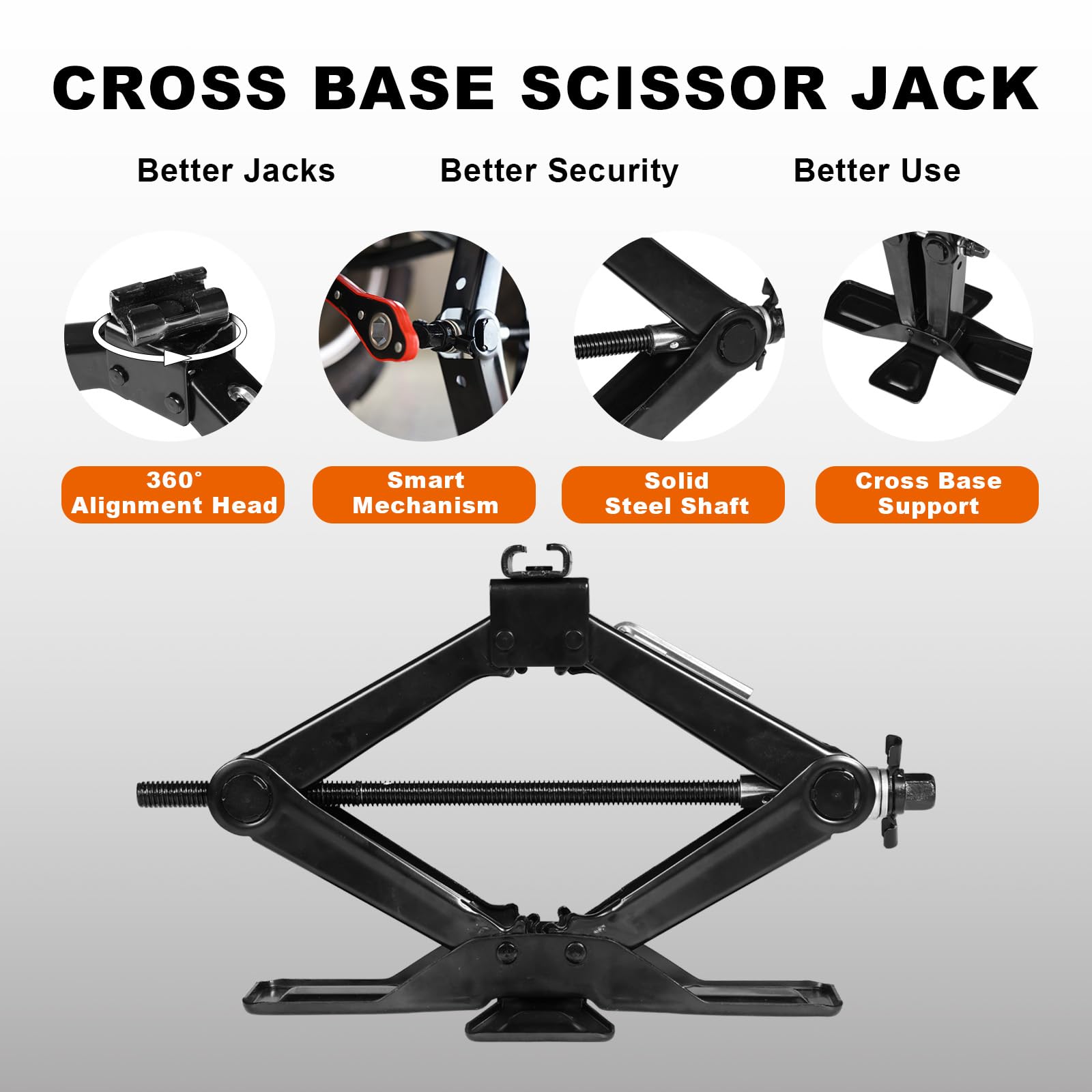 BIG RED AST10202SR extended-lift demonstrates versatile height for different vehicles.