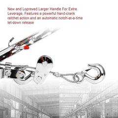 Double wheel and claw design on Big RED Come Along enhances stability.