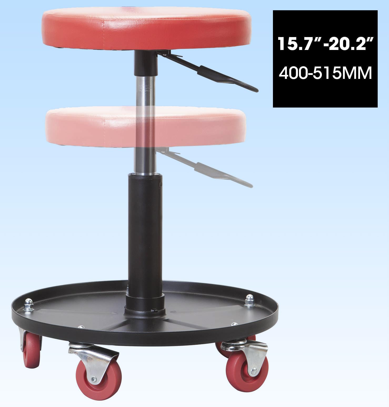 BIG RED padded vinyl surface offers comfortable support during repairs.