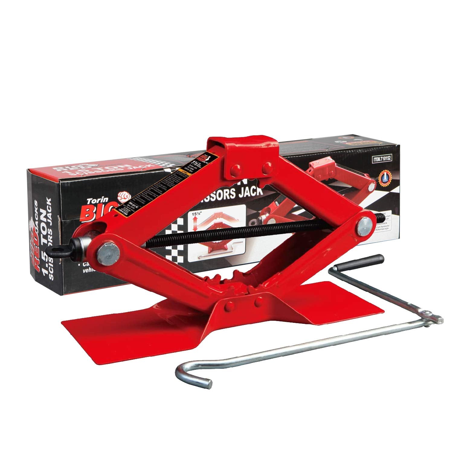 BIG RED Torin steel lift jack front view for quick tire changes