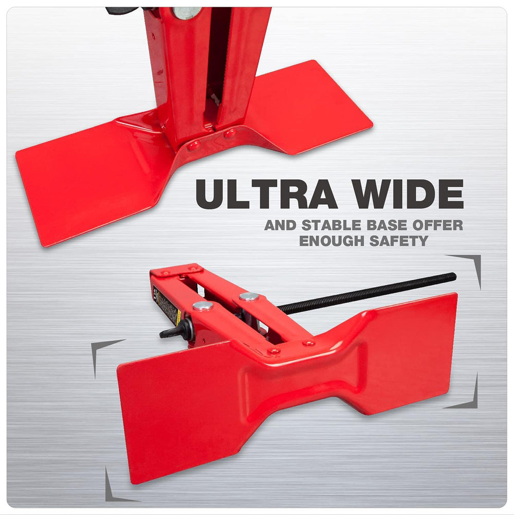 BIG RED Torin lift jack side view compact trunk storage