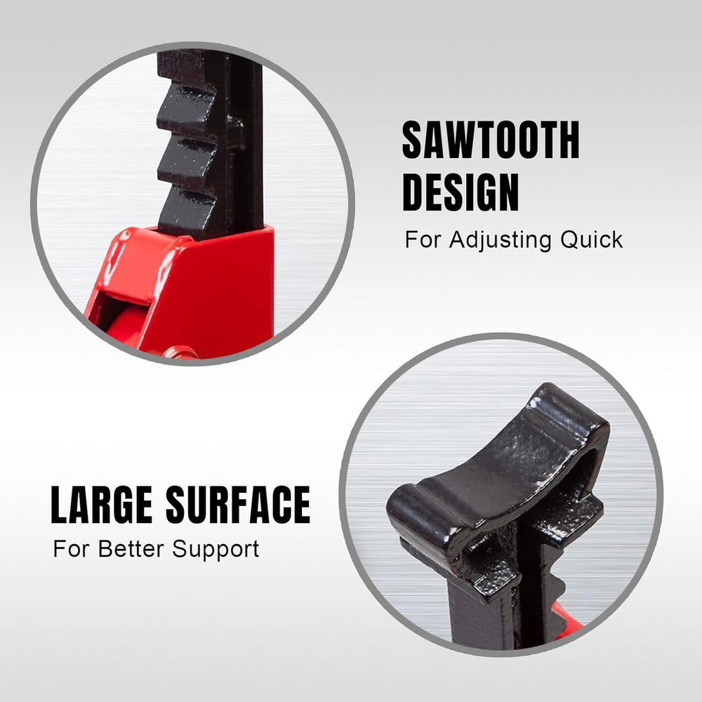BIG RED T43202 pyramid-base increases stability on typical workshop floors