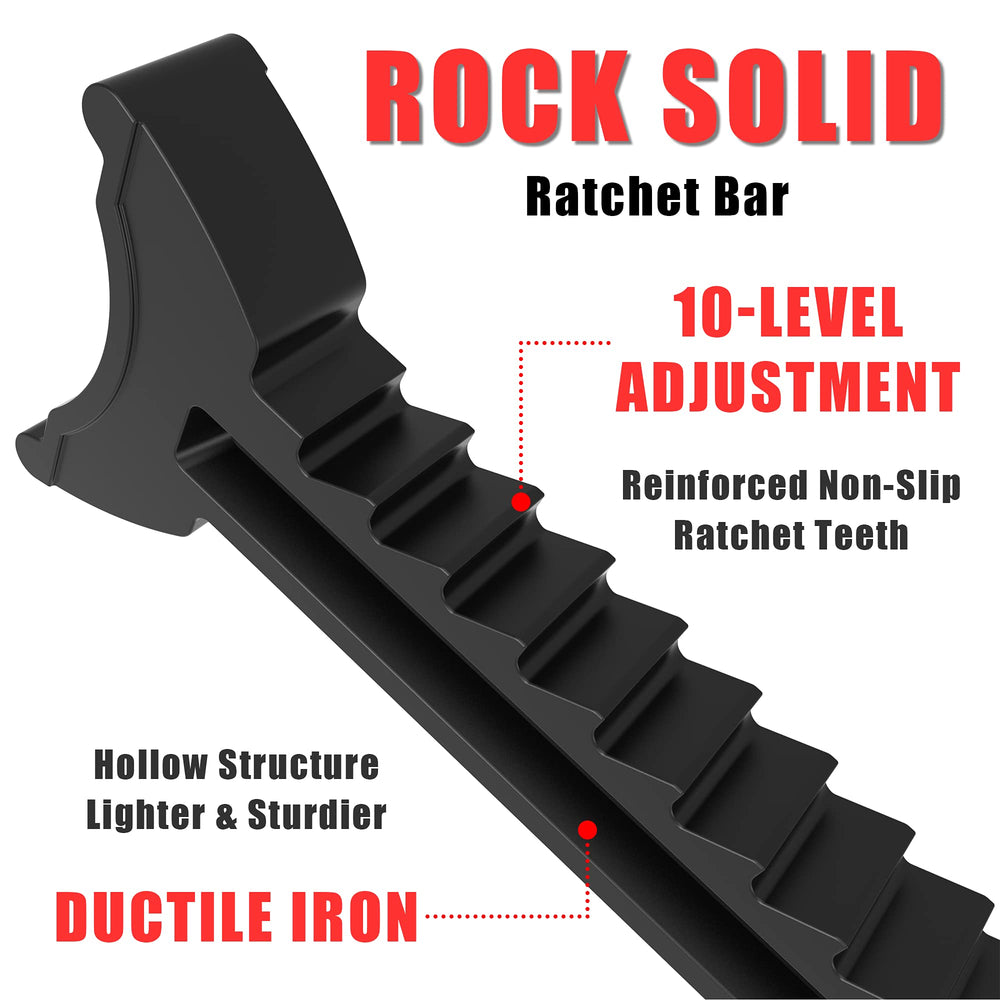 Pyramid-style foot base provides stability on floor surfaces