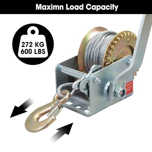Big RED Torin winch gear shows hardened steel for smooth operation.