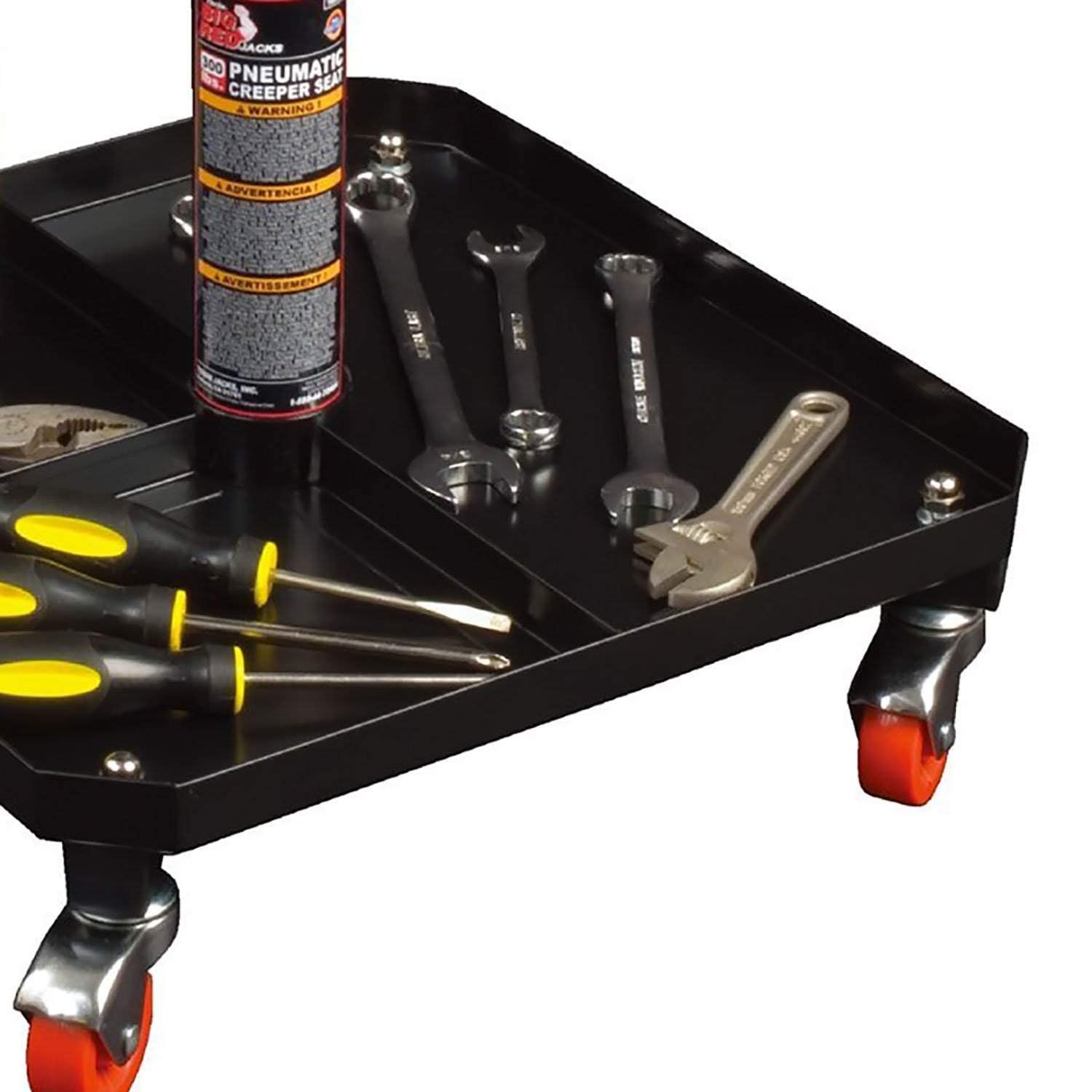 BIG RED TR6350 height adjustment lever lets you set seat height quickly.