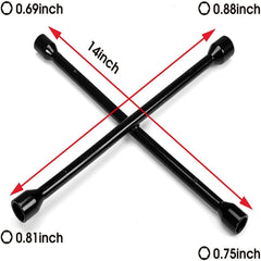 BIG RED TRX31101-14FR cross lug wrench showing 3-4 socket for heavy-duty lug nuts.