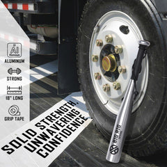 Grip-enhanced handle ensures secure use even with gloves during roadside inspections.