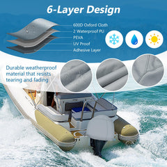 BIGACOVER B-Series fit provides secure, windproof coverage for the Yamaha offshore motor