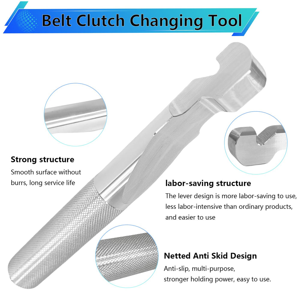 BIGLKNM aluminum belt-changing tool with non-slip handle for comfortable use.