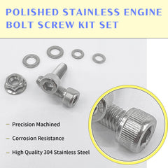 Left crankcase cover bolts by BIGLKNM for reliable retention and fit.