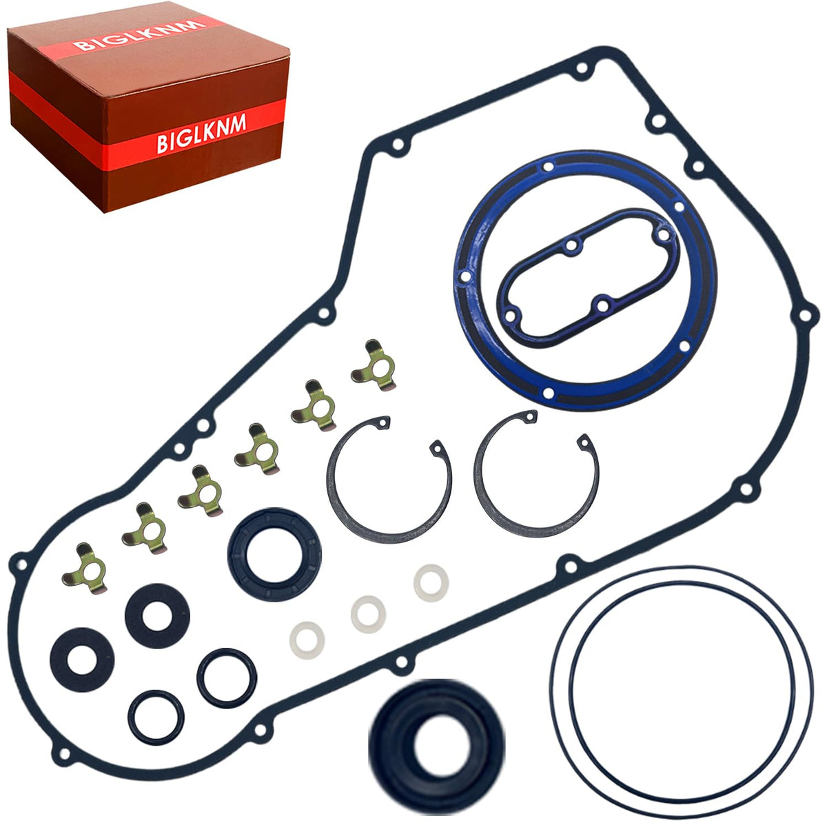 BIGLKNM primary cover gasket set closeup for reliable clutch sealing