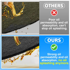 Bigmeta splash pad is easy to clean and reuse after oil changes