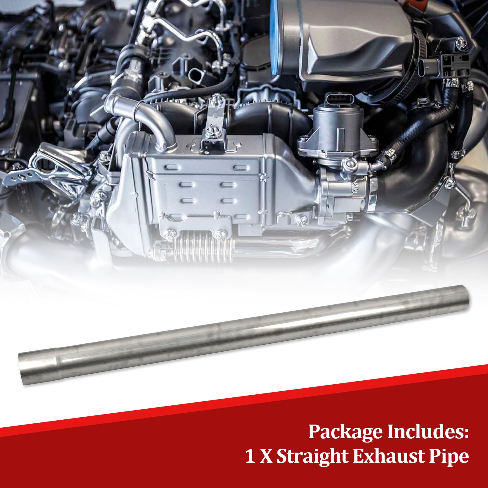BIGREAT 409 steel 3in package includes straight exhaust pipe for DIY projects.