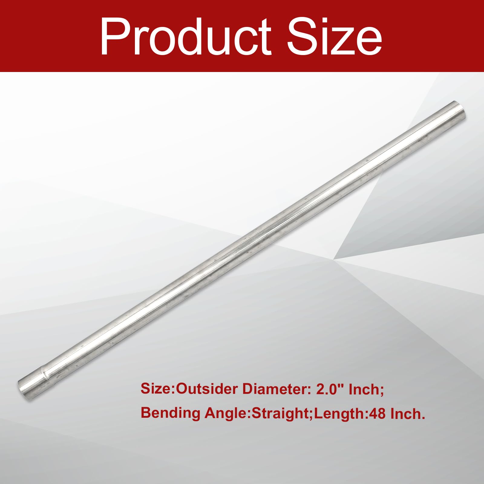 BIGREAT mandrel-bent straight exhaust pipe ensuring smooth interior flow