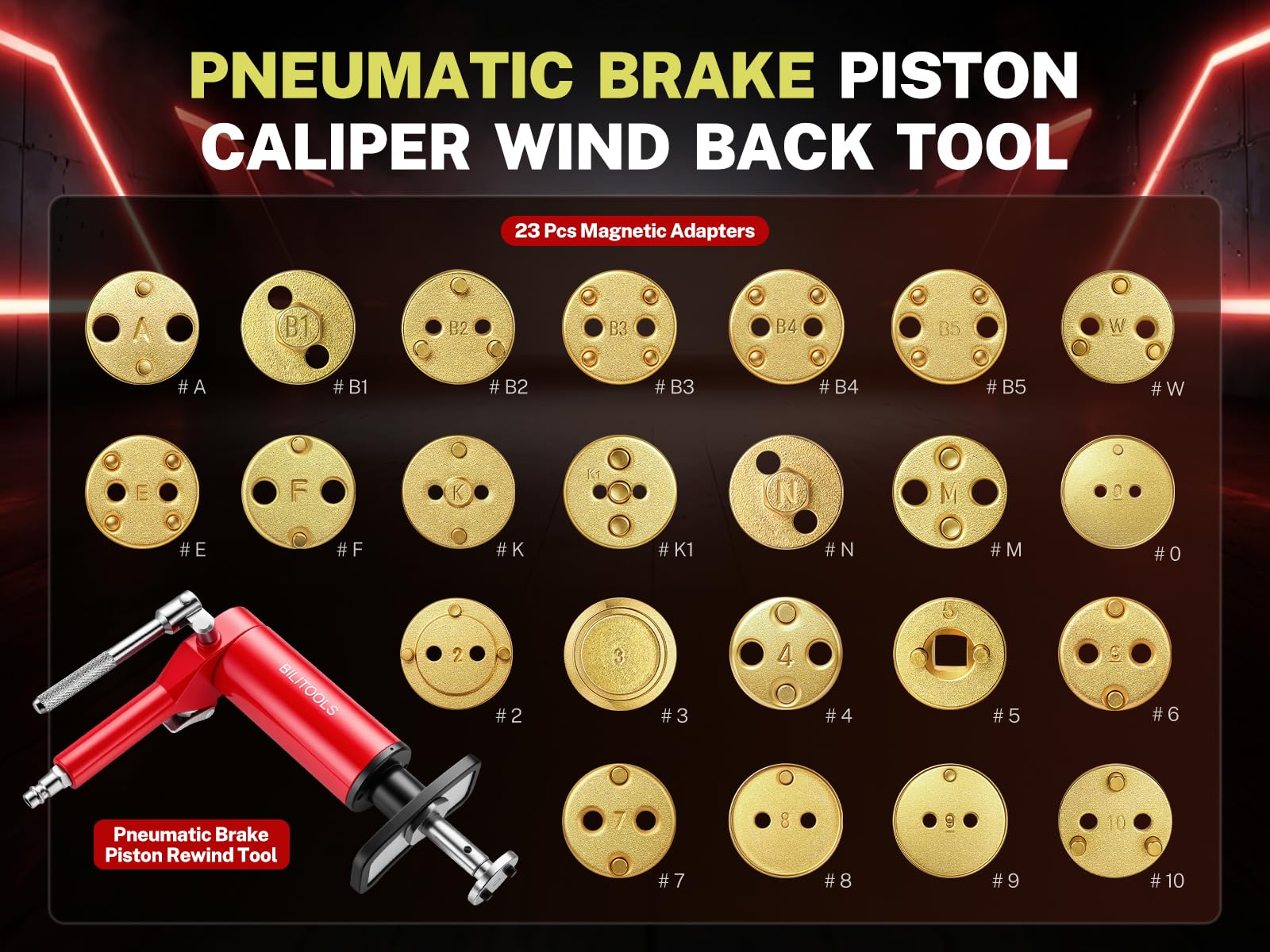 BILITOOLS 23 adapters and case simplify finding the right fit for many models