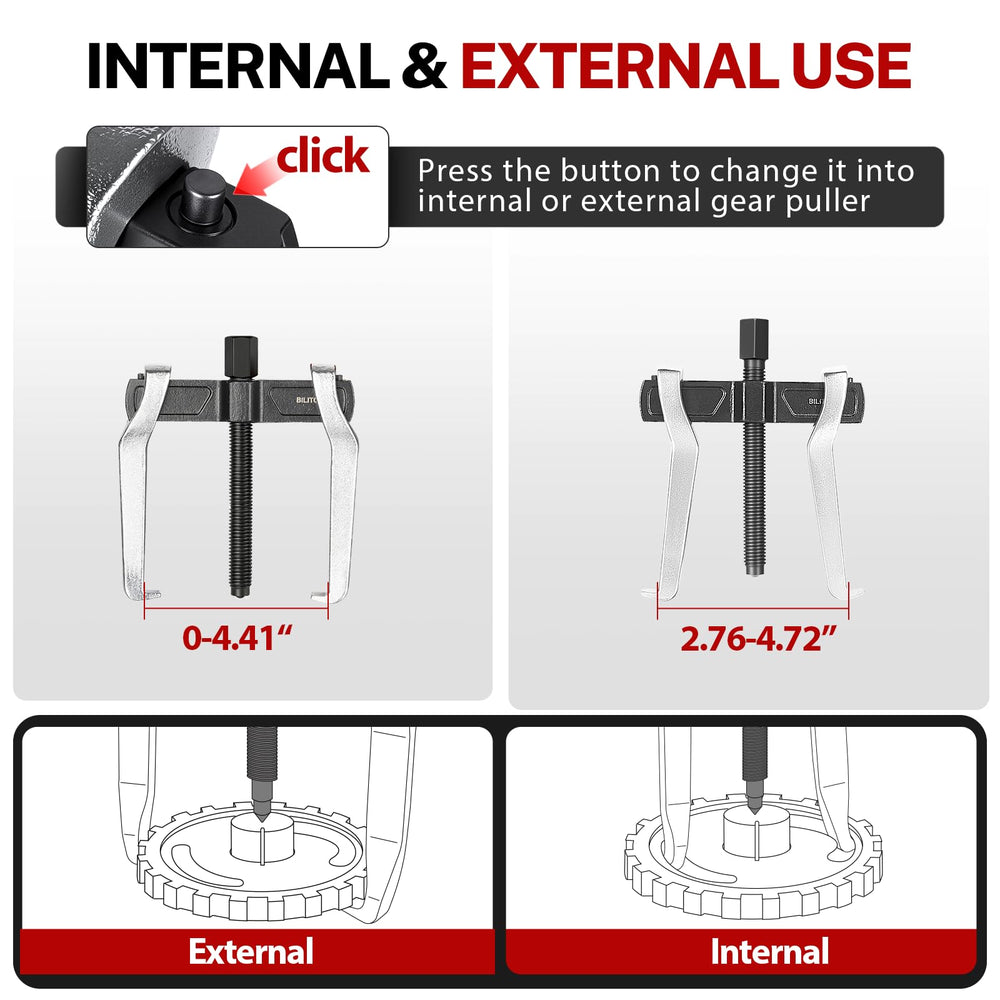 BILITOOLS 2-jaw reversible internal-external pulling for tight spaces
