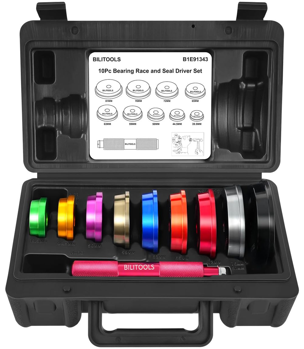 BILITOOLS bearing race kit case showing organized tools for fast installations.