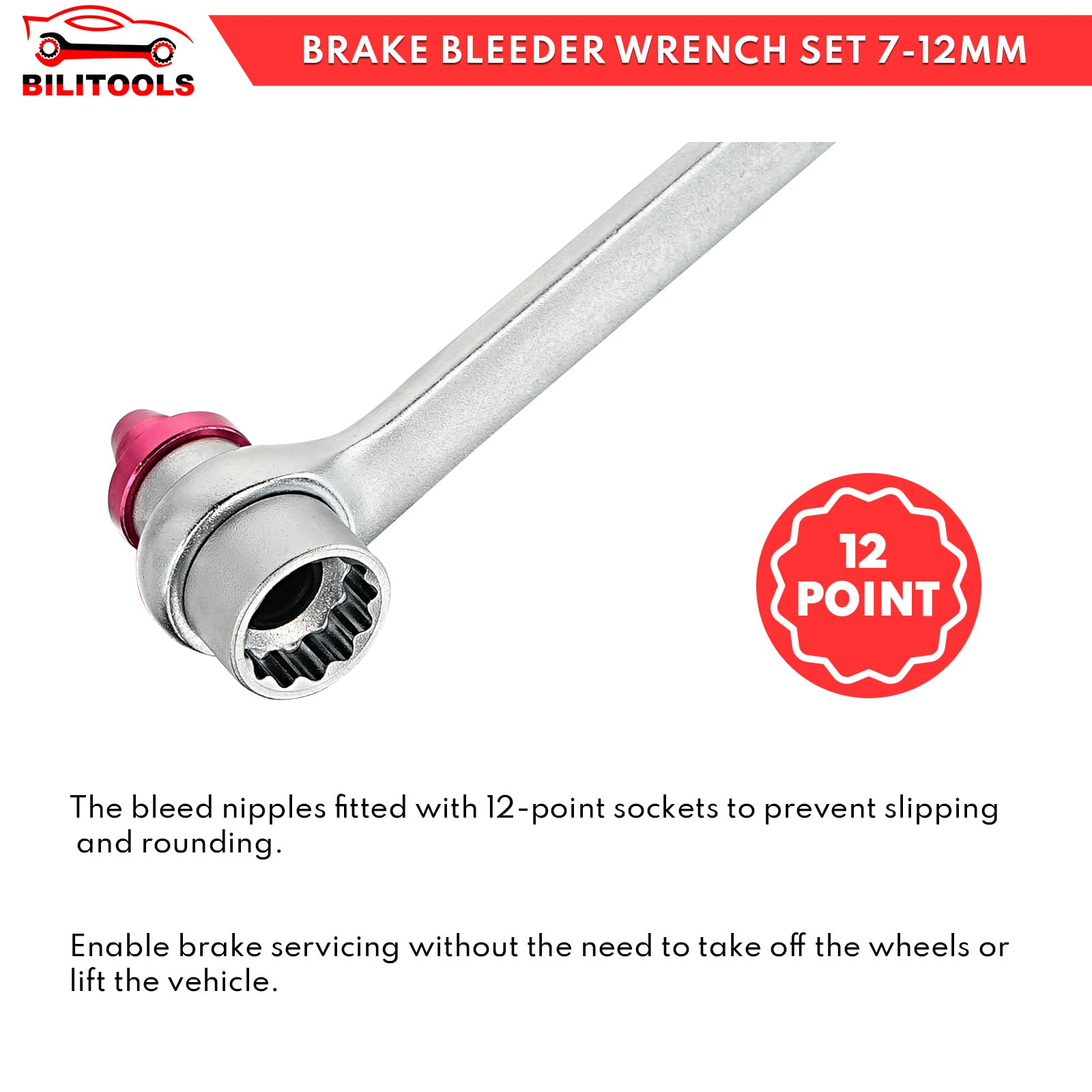BILITOOLS brake bleeder wrench 10mm for clutch and brake hydraulic bleeding