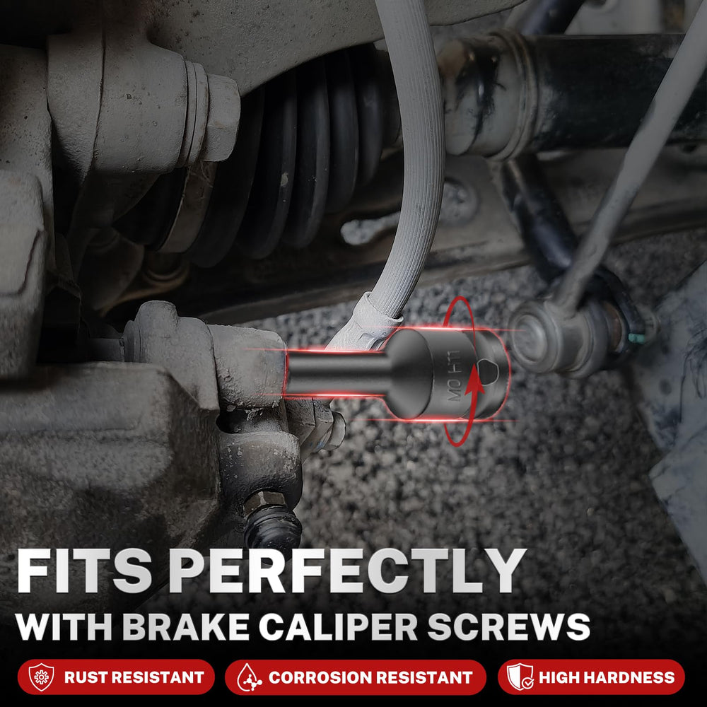 BILITOOLS brake caliper socket set 7pt 14-22mm for various caliper models.