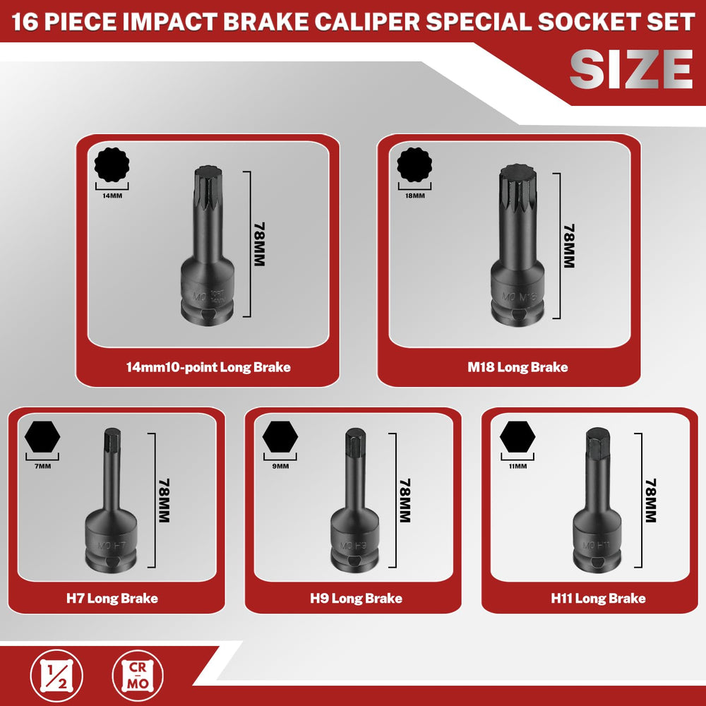 BILITOOLS blow-mold case keeps every socket securely in place.